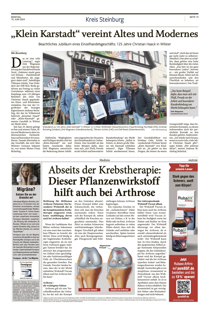 Bericht Norddeutsche Rundschau Seite 10.06.24